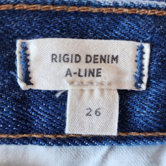 Madewell Ridge Denim A-Line Short Mini Jean Skirt Womens 26 - Picture 5 of 11